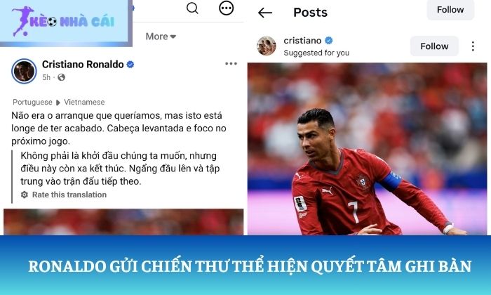 Ronaldo gửi chiến thư thể hiện quyết tâm ghi bàn